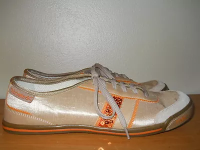 Michelle K Womens  Shoe String Shoes Size 8.5 M Tan/orange • $9.99