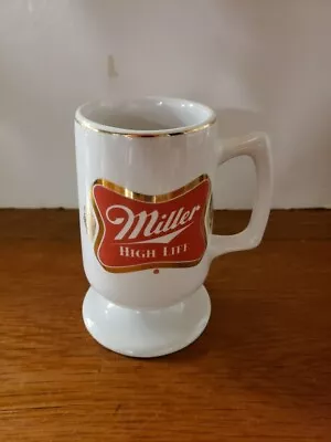 Vintage Miller High Life Ceramic Pedestal Style Beer Mug Stein • $14