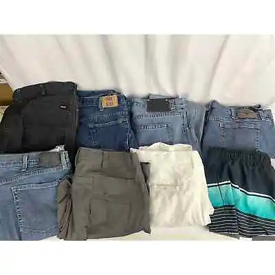 Lot Of 8 Men's Jeans Pants Size 40-42 Shorts Reseller Clothing Bundle  • $39.99