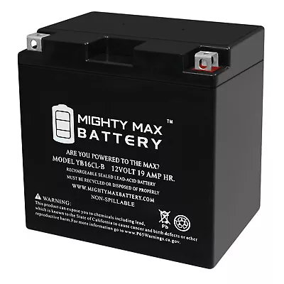 Mighty Max YB16CL-B 12V 19Ah Battery For YAMAHA Wave Runner All CC 87-'09 • $59.99