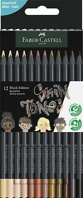 Faber-Castell - Black Edition Colour Pencils - Skin Tones - Pack Of 12 • £8.95