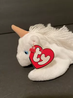 1993 Ty Beanie Baby Mystic The Unicorn Fine Yarn Mane With Tan Horn 3rd/1st Gen • $50