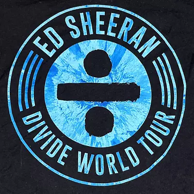 Ed Sheeran T-Shirt Divided World Tour Double Sided Black Size M • $15.99