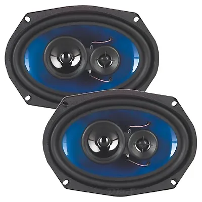 (2) QPower QP693 | 6x9 Inch 500W Max 4 Ohm 3-Way Coaxial Car Audio Speakers • $34.99