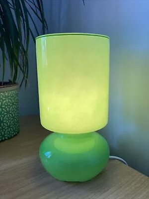 Ikea Green Glass LYKTA Table Lamp Retro Mid Century MCM 80s 90s Vintage Mushroom • $42.54