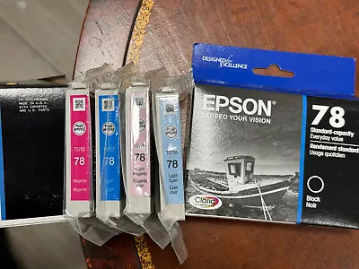 Set Of 5 Genuine Sealed Epson 78 Ink Cartridges Artisan 50 - EXP Dates 2021 2022 • $85