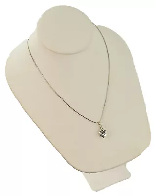 £19.49 • Buy White Leatherette Necklace Bust Adjustable Stand-24cm Tall Jewellery Holder