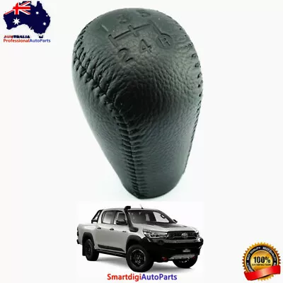 $31.99 • Buy LEATHER 5-SPEED GEAR SHIFT KNOB For TOYOTA HILUX VIGO KUN26 MK6 SR5 4WD FORTUNER