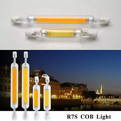 Dimmable LED R7S Glass Tube Light COB Bulb 78mm 118mm Replace Halogen Lamp SS775 • $4.15