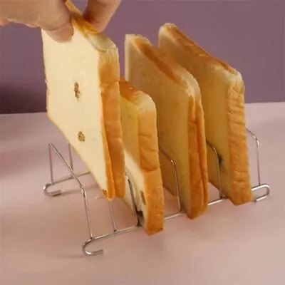 £5.05 • Buy 1pc Stainless Steel Toast Rack Holder 8 Slots Slice Serving Bread Loaf Stand UK