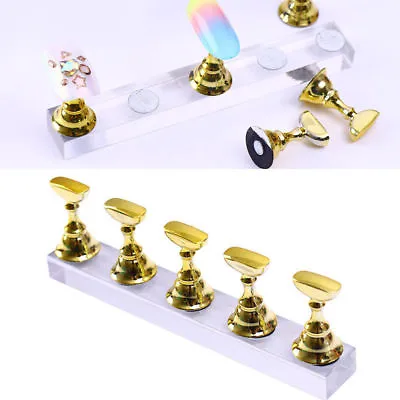 Nail Practice Train Display Stand False Nail Tip Rest Holder Magnetic Manicure • $3.32