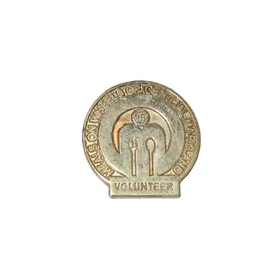 VTG Meals On Wheels Lapel Pin Central Maryland Volunteer 25 Years Gold Tone • $6.99