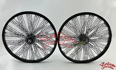 Vintage Lowrider 20  Dayton 2 Tone 144 Twisted Spokes Front & Coaster Wheels. • $237.79