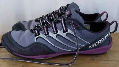 Merrell J68782 Women Lithe Glove Dark Shadow Running Shoes Sneakers Purple.Sz 9 • $55