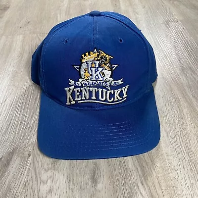 Vintage Kentucky Wildcats Hat Starter Snapback NCAA College Basketball Blue Cap • $26.10