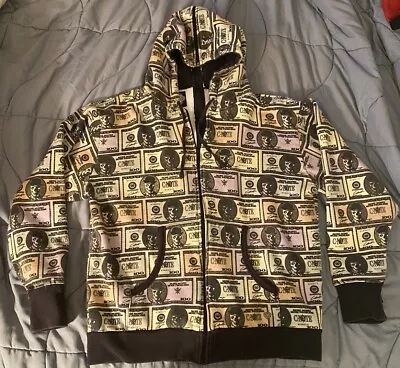 CCS ~ Rare C-Note ~ Zip Up Hoodie ~ Men's Sz XL ~ Skull Money ~ CIRCA Jacket • $49.99