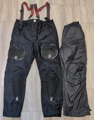 Rukka Men's Sz 58 Motorcycle Pants Goretex Knee/Hip Protection W/Suspender&Liner • $170