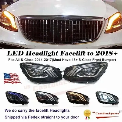 For MERCEDES S550 S63 S65 S-CLASS Upgrade 2018-2021 LED Headlight Left Right • $900.62