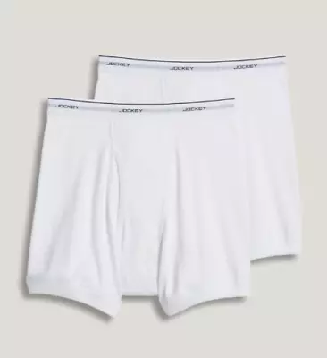 Big And Tall Jockey Classic Boxer Briefs Stay New Technology 8 Pieces WHITE • $36.99