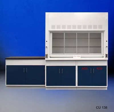 Fisher American 6' Fume Hood W/ ACID Storage + 4' Laboratory Sink Cabinet E2-579 • $12010