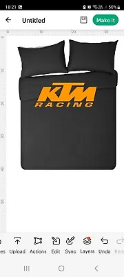 £45 • Buy Ktm Double Duvet Cover, Race Van ,motocross, Personalised 🏆