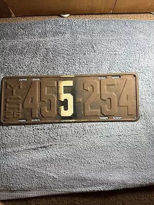 1926 Michigan License Plate 455-254 • $24.99