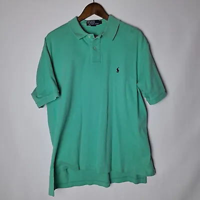 Polo Ralph Lauren Polo Shirt Mens Large Turquoise Short Sleeve • $18.99