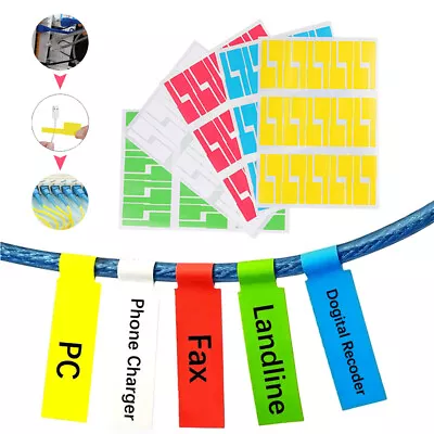 £4.63 • Buy 5 Sheets Cable Stickers Self Adhesive Sticky Identification Labels Markers Tags
