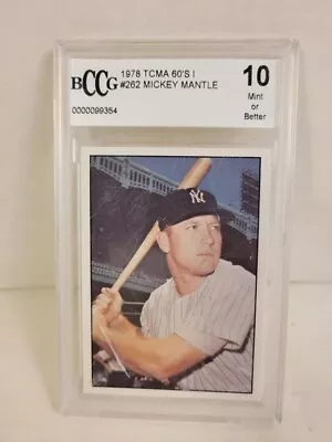 1978 TCMA 60's #262 Mickey Mantle Yankees Collector BCCG 10 MINT OR BETER • $149.99