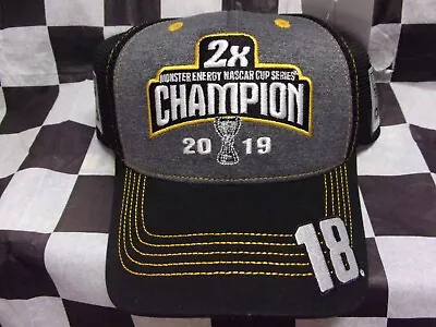 Kyle Busch 2019 CFS #18 Monster Energy Series 2X Champion Multi Trophy Hat  • $23.19