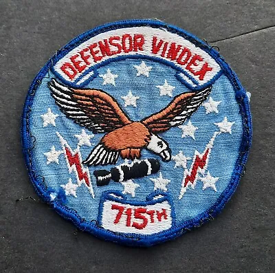 #2 Original USAF Patch 715 BS Bombardment Squadron B47 Pease AFB Defensor Vindex • $22