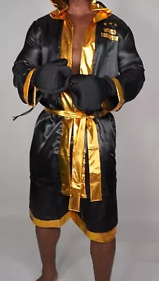 Men's 5 Piece Satin Boxing  World Champion  Costume Size Large • $58.98