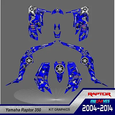 $159 • Buy Yamaha Raptor 350   2004 To 2014  Graphics Kit Decals  Stickers  ATV 