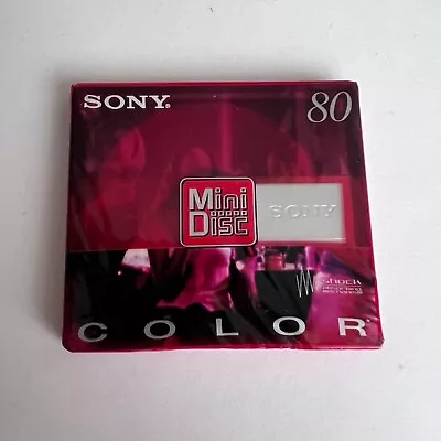 Sony Mdw80crr Color Red Blank Mini Disc 80 Mins - New Sealed • £7.49