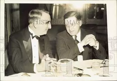 1936 Press Photo Fred Vinson And Elmer Benson At Veteran Dinner In Washington • $24.88