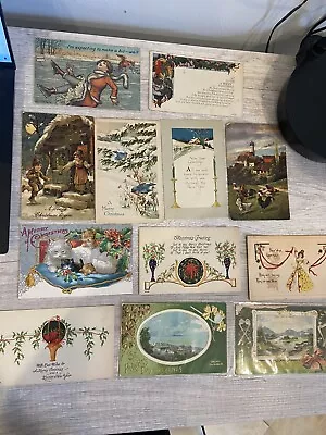 Lot Of Vintage Christmas Easter Saint Patrick’s Day New Year’s  Postcards • $6.18