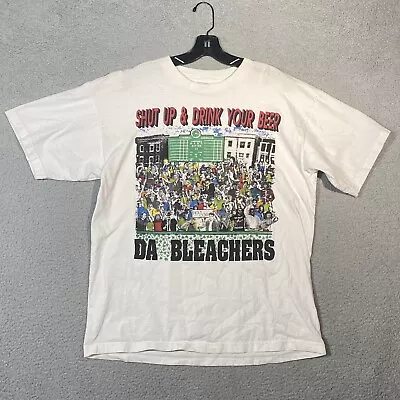 Vintage Rare Chicago Cubs “Da Bleachers” Shut Up And Drink Your Beer Shirt XL • $84.99