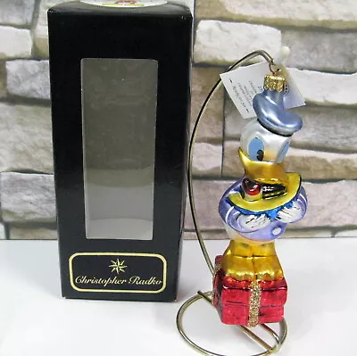 Christopher Radko Ornament Donald Duck Ready For Sea Disney Box Tag Vtg 1996 • $32.95