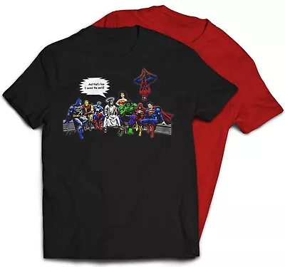 And That's How I Saved The World Jesus & Superheroes T-Shirt • $19.99