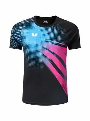 NEW Men Badminton T-Shirts Table Tennis Clothes Polyester Sport Tops • £22.79