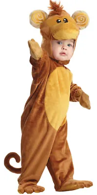 Monkey Little Cute Baby Costume Hooded Jumpsuit Halloween Underwraps Toddler • $28.95