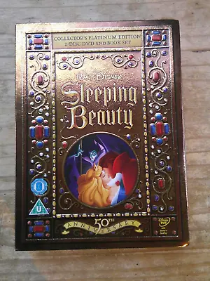 WALT DISNEY  SLEEPING BEAUTY  50th ANNIVERSARY 2-DISC DVD BOOK PLATINUM EDITION • £7.99