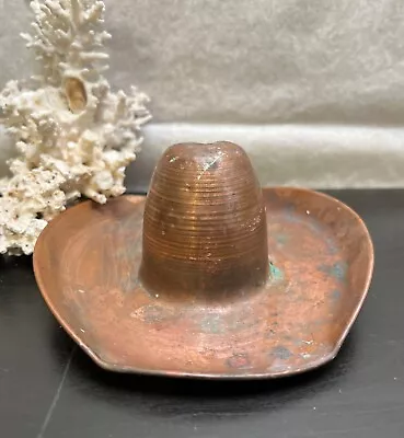 Vintage Copper Sombrero Cowboy Hat Ashtray • $39