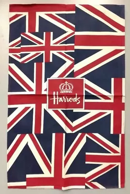 Harrods Union Jack Flag Tea Towel 100% Cotton New 【discontinued】。 • £7.90