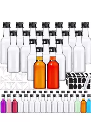 50 Pack 1.8 Oz Mini Liquor BottlesPlastic Alcohol Bottles With FunnelsAirti... • $21.99