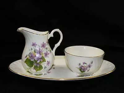 Vintage Creamer Sugar Underplate Crown Staffordshire • $48.37