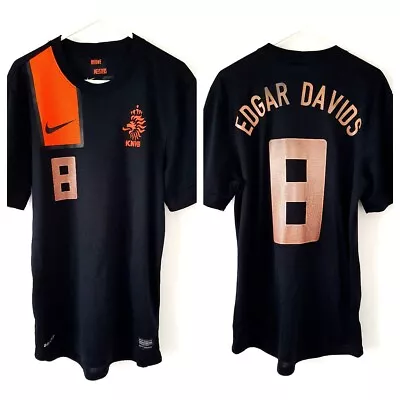 Netherlands Away Davids Shirt 2012. Small Adults. Original Nike. Black Holland • £26.99