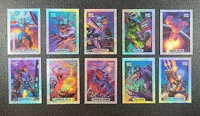 1994 Marvel Masterpieces - Silver Holofoil Complete Set Of 10 • $44.99