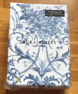 Laura Ashley Tuileries Midnight Fully Lined Curtains - W162cm X D229cm • £65