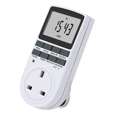 £15.53 • Buy Uk Plug Digital Timer Plug Socket, Electrical Programmable Plug In Timer Switch 